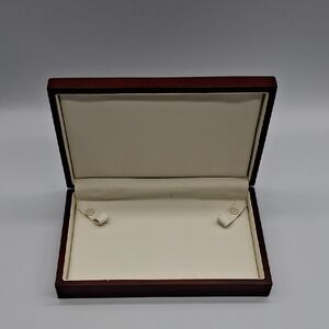 Elegant Wooden Jewelry Box with Cream Interior